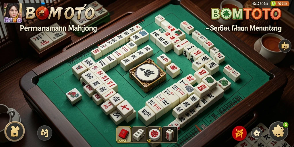 Tampilan gameplay menarik dari BOMTOTO yang menunjukkan ubin Mahjong yang penuh warna.