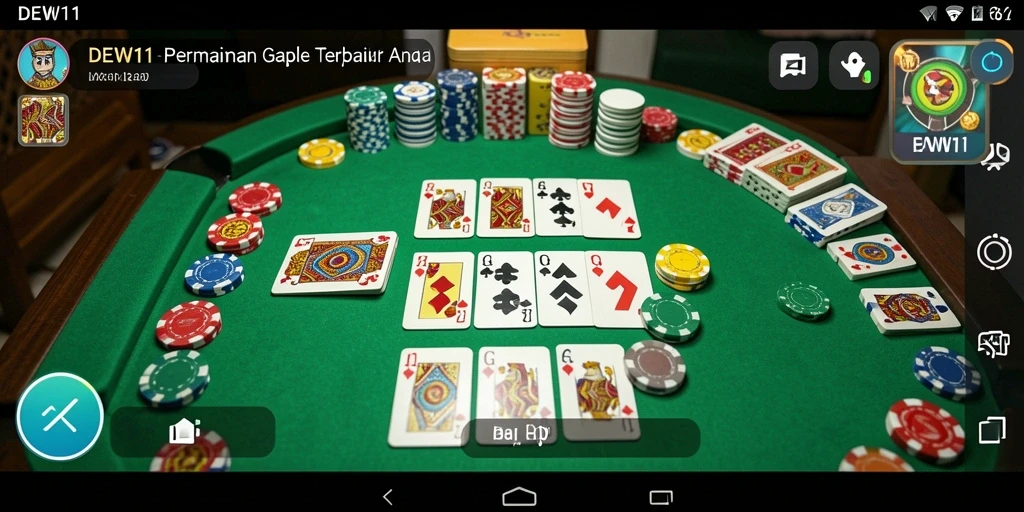 Screenshot DEWI11 menampilkan momen seru bermain Gaple.