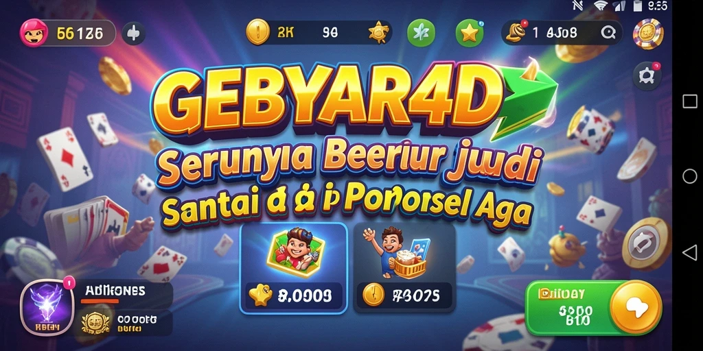 Tampilan gameplay GEBYAR4D yang menarik dan penuh warna.