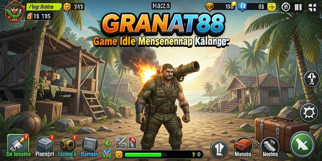 Screenshot gameplay GRANAT88 yang menampilkan karakter dalam aksi Idle.