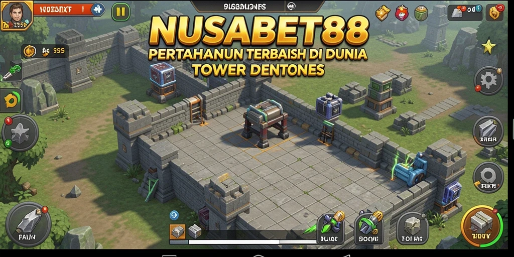 Screenshot NUSABET88 menunjukkan gameplay Tower Defense yang seru dan strategis.