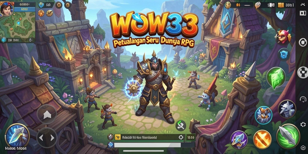 Tampilan gameplay WOW33 yang epik dan seru.
